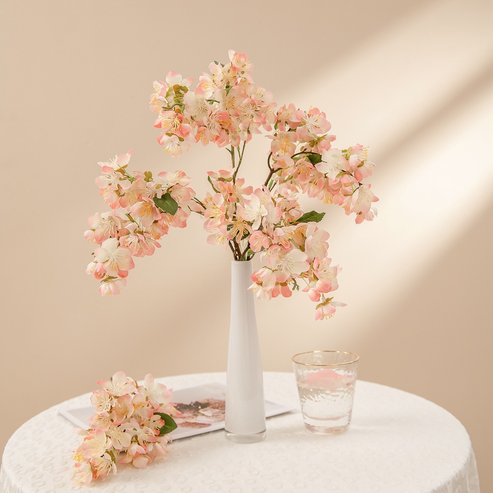 Simulation Flower Wedding Fake Flower Hand Bouquet Plum Cherry Blossom